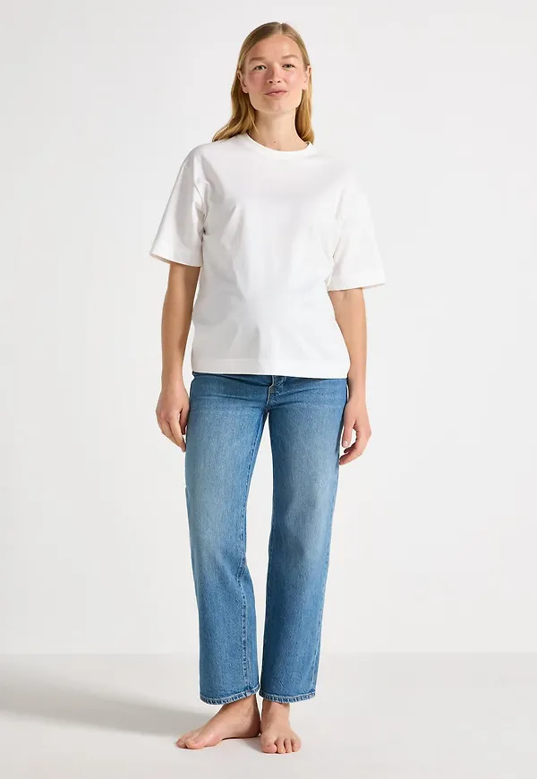 MOM WIDE Hanna croppade gravidjeans