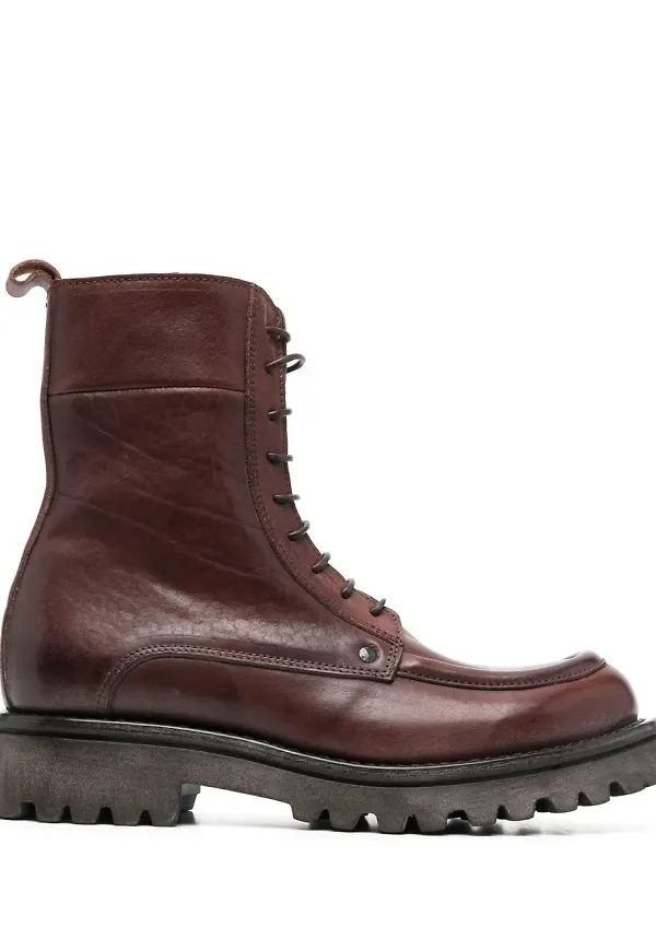 Moma ankelboots med räfflad sula - Brun
