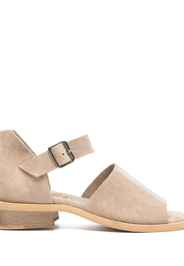 Moma Grinzato sandaler i mocka - Neutral