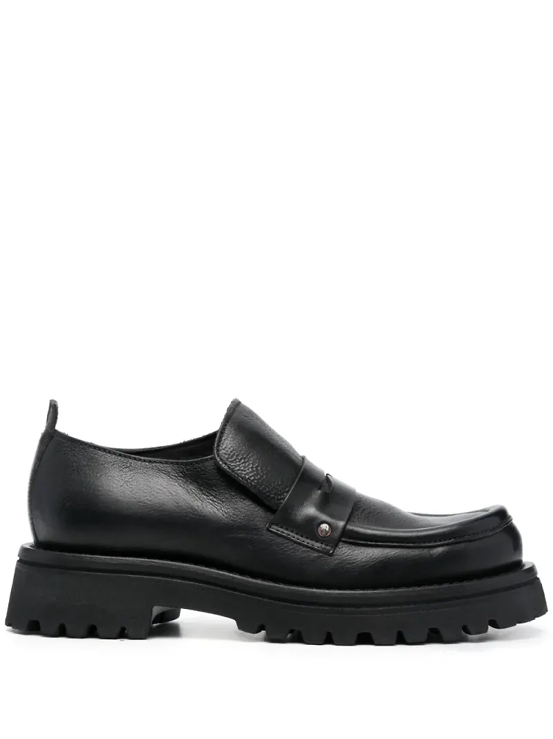 Moma läderloafers - Svart