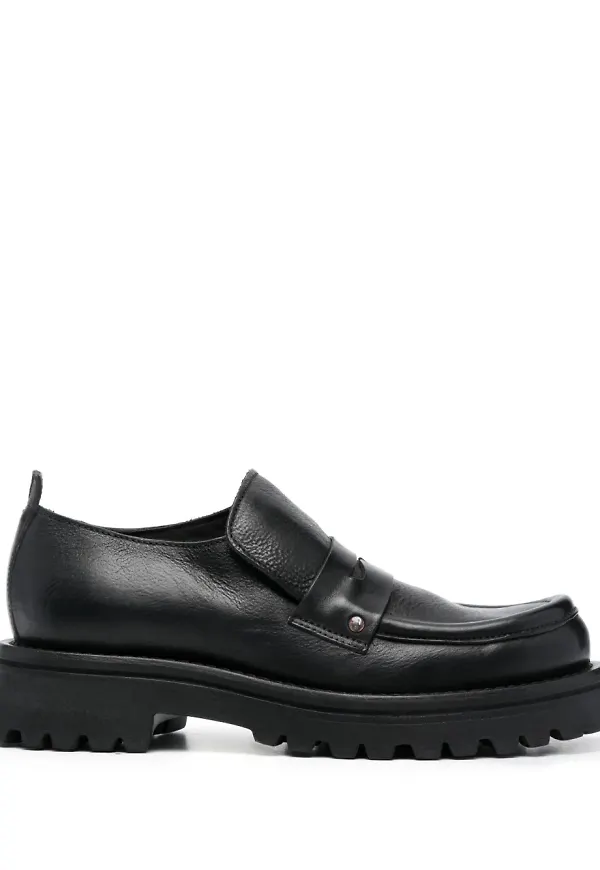 Moma läderloafers - Svart