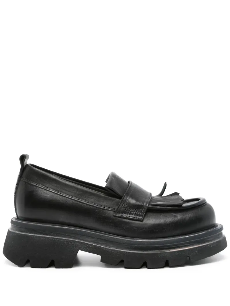 Moma loafers med fransdetalj - Svart