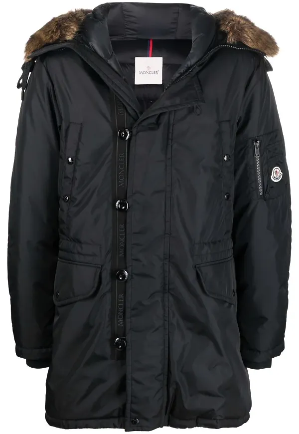 Moncler Aja vadderad dunjacka med huva - Svart