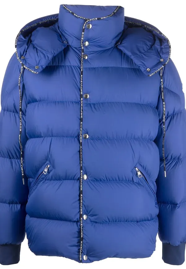 Moncler Amarante quiltad jacka med huva - Blå