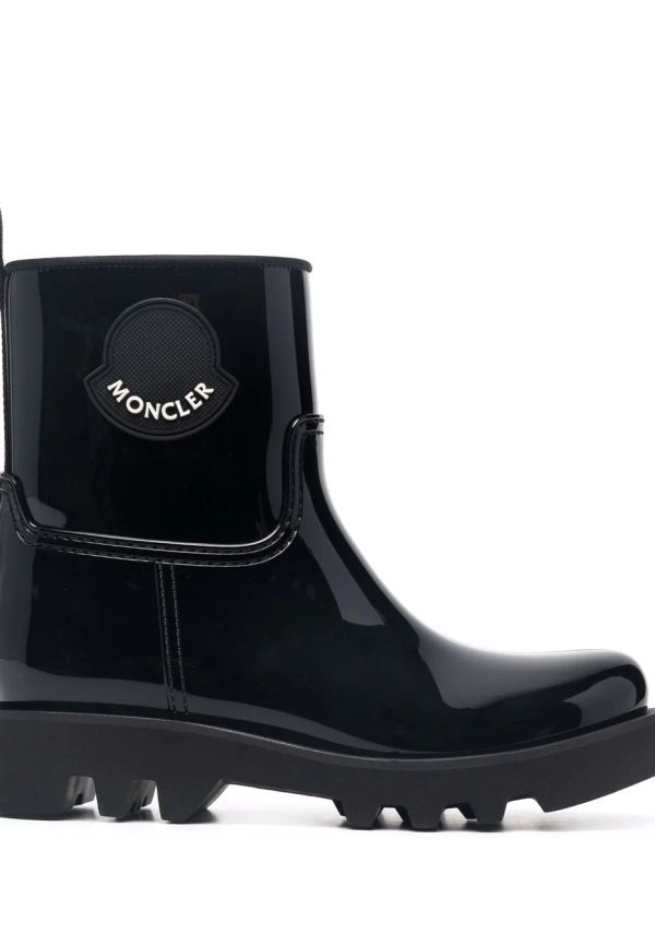 Moncler ankelboots i läder - Svart