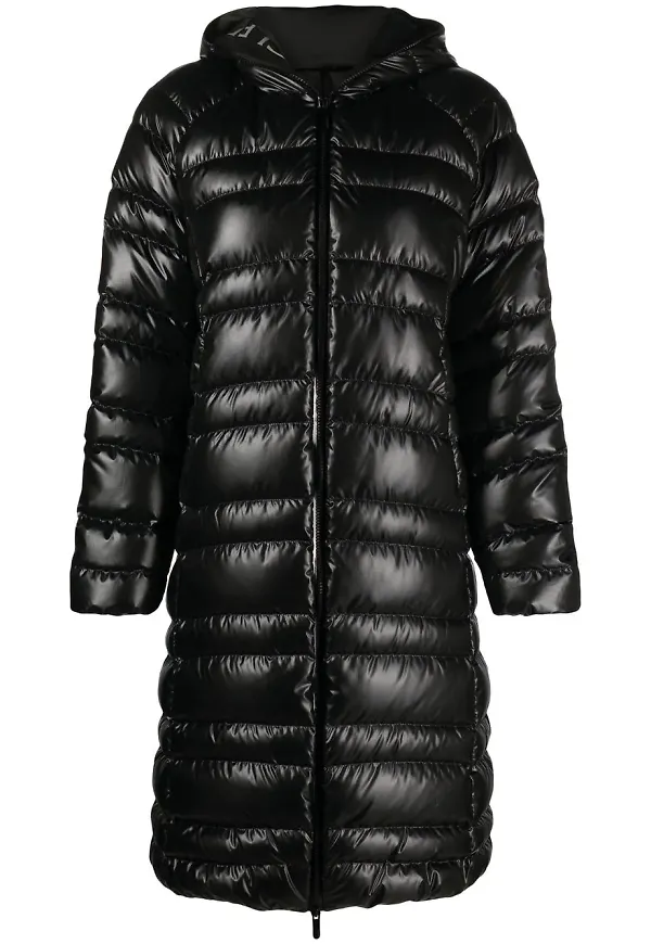 Moncler Apogon lång dunjacka - Svart