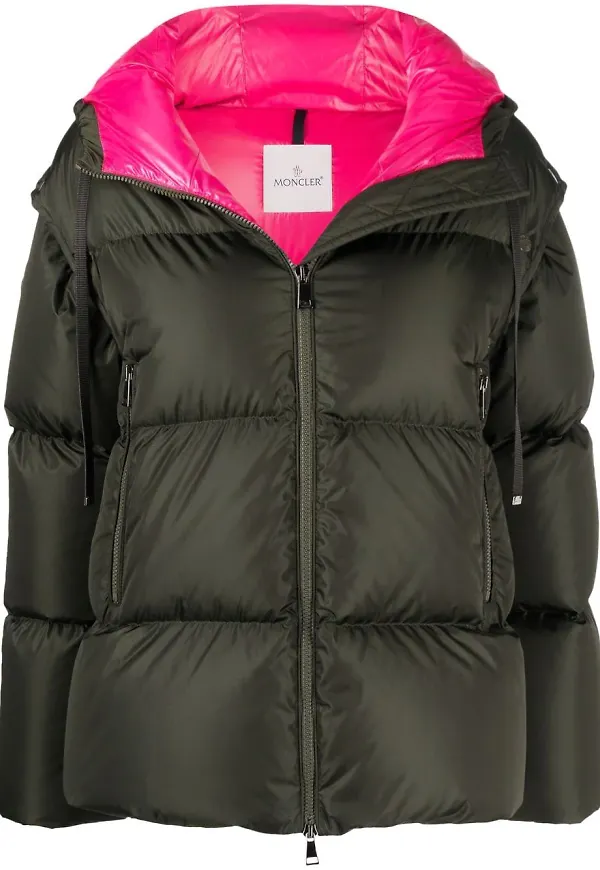 Moncler Asaret dunjacka med huva - Grön