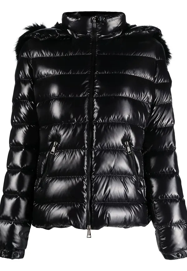 Moncler Badyf puffjacka med huva - Svart