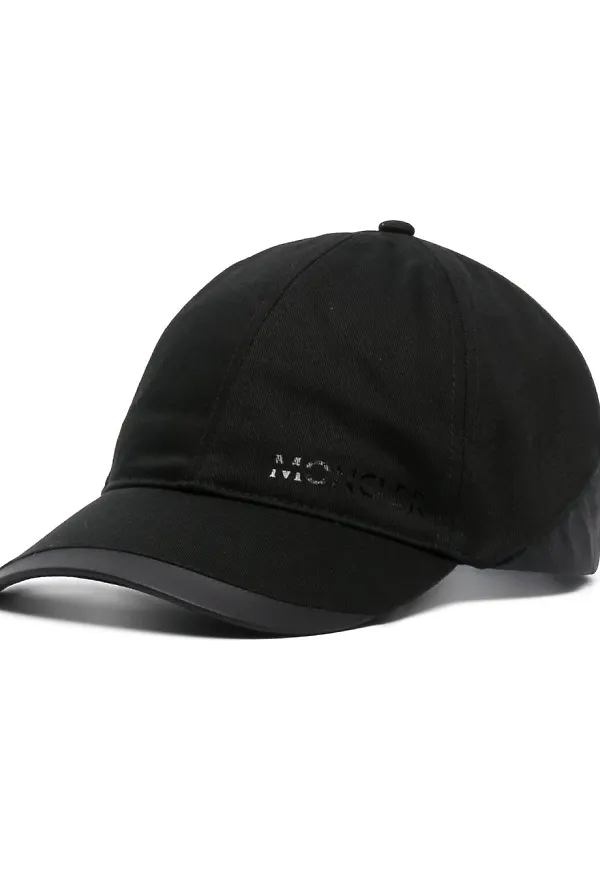 Moncler basebollkeps med panel - Svart