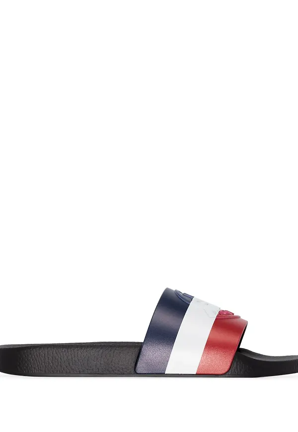 Moncler Basile randiga sandaler - Svart