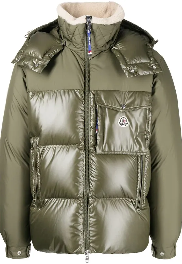Moncler Bayuda puffjacka med huva - Grön