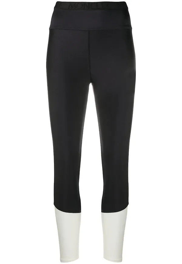 Moncler beskurna skinny-byxor - Svart