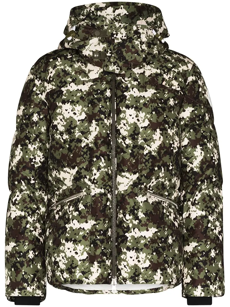 Moncler Blanc kamouflagemönstrad dunjacka - Vit