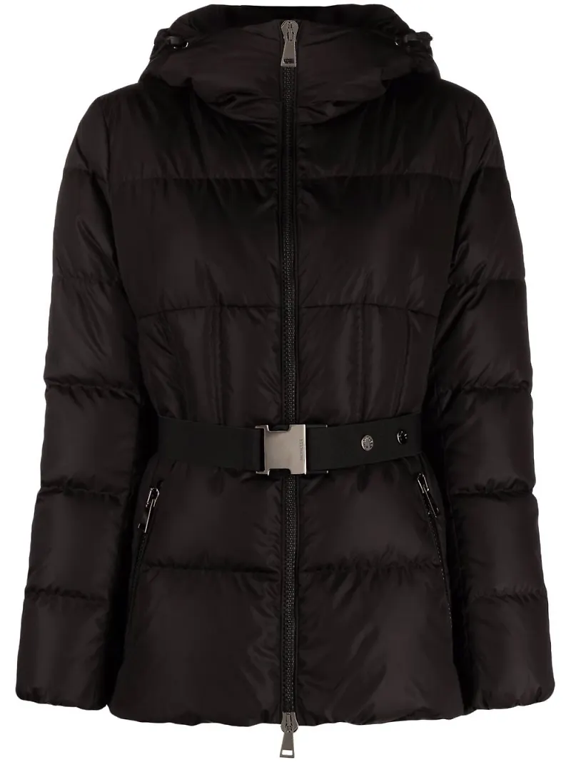 Moncler Cardoncelle vadderad jacka med bälte - Svart