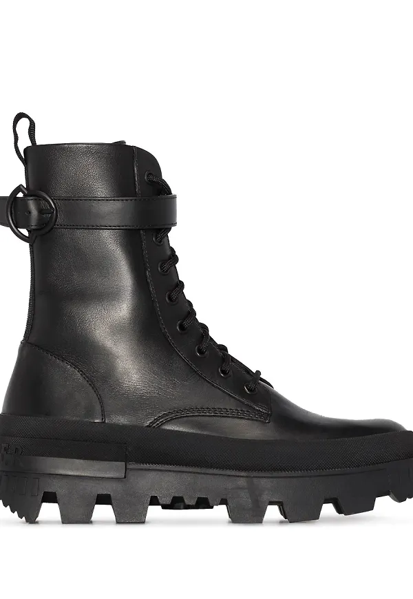 Moncler Carinne stövletter med snörning - Svart