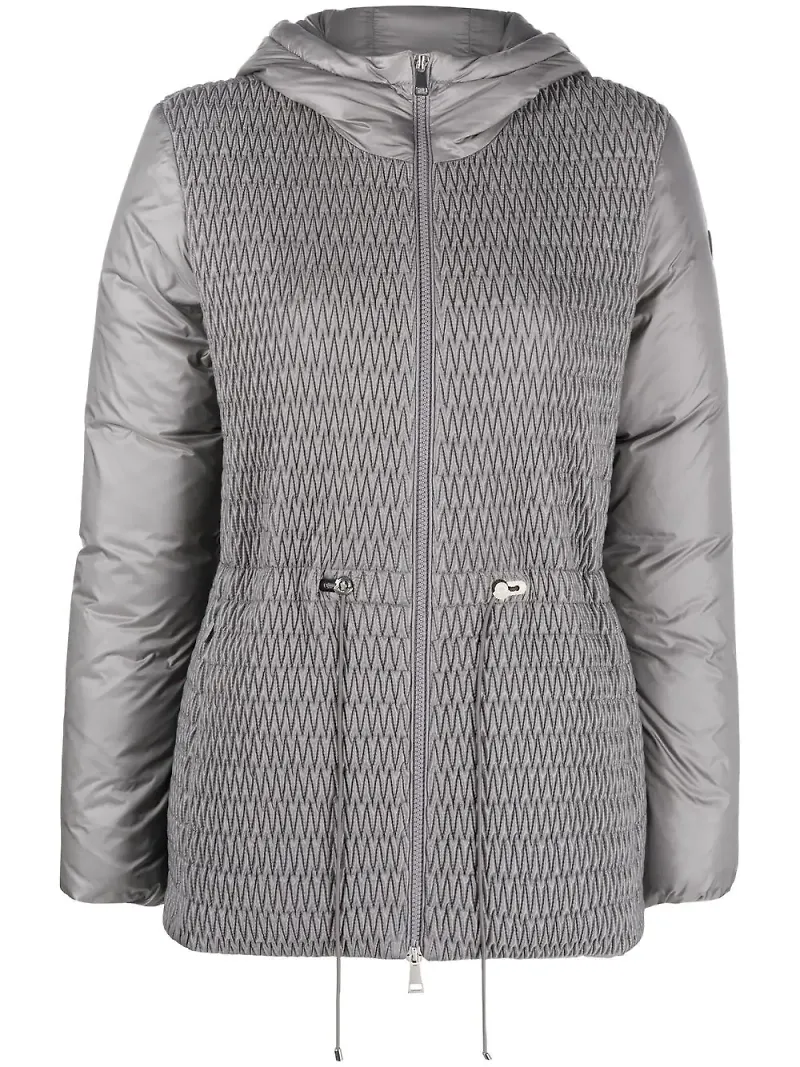Moncler Cestrede dunjacka med huva - Grå
