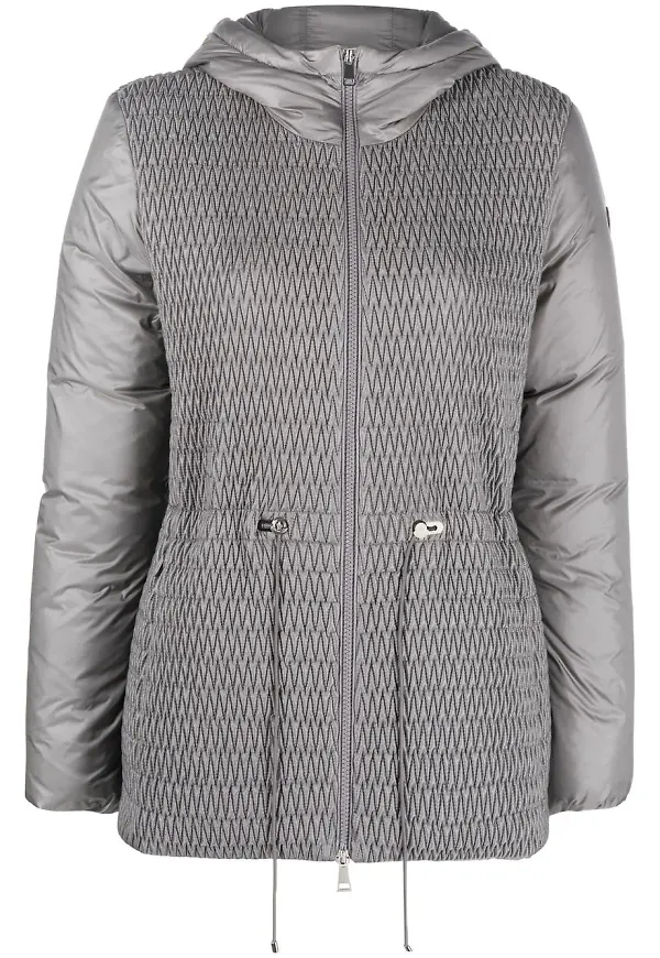 Moncler Cestrede dunjacka med huva - Grå