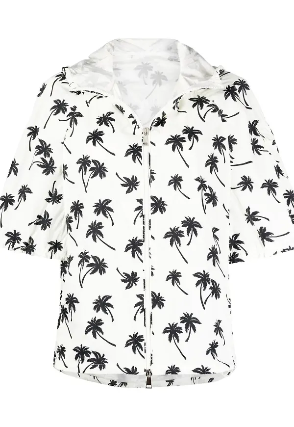 Moncler Cezembre vindjacka med huva - Vit