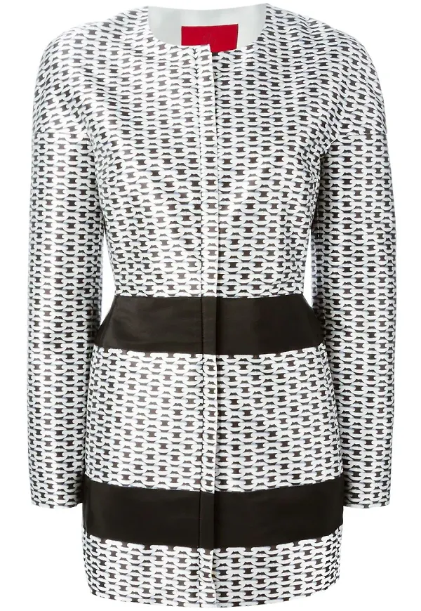 Moncler chain print coat - Vit