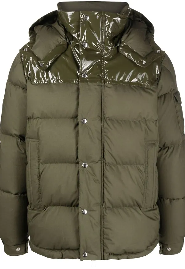 Moncler Chardon puffjacka med huva - Grön