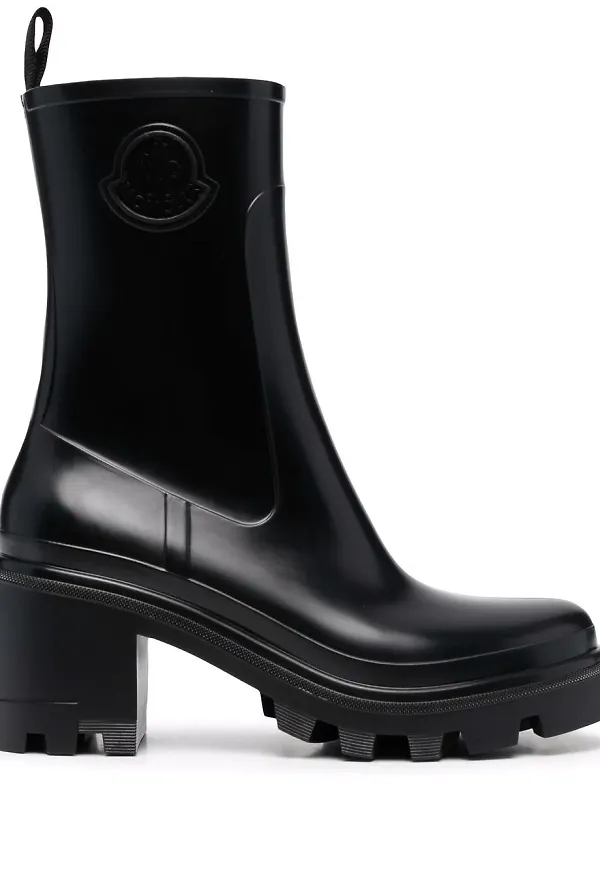 Moncler Chelsea-boots med blockklack - Svart