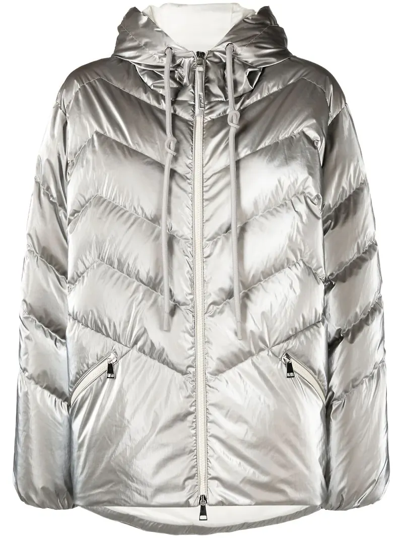 Moncler chevronquiltad vadderad jacka - Grå