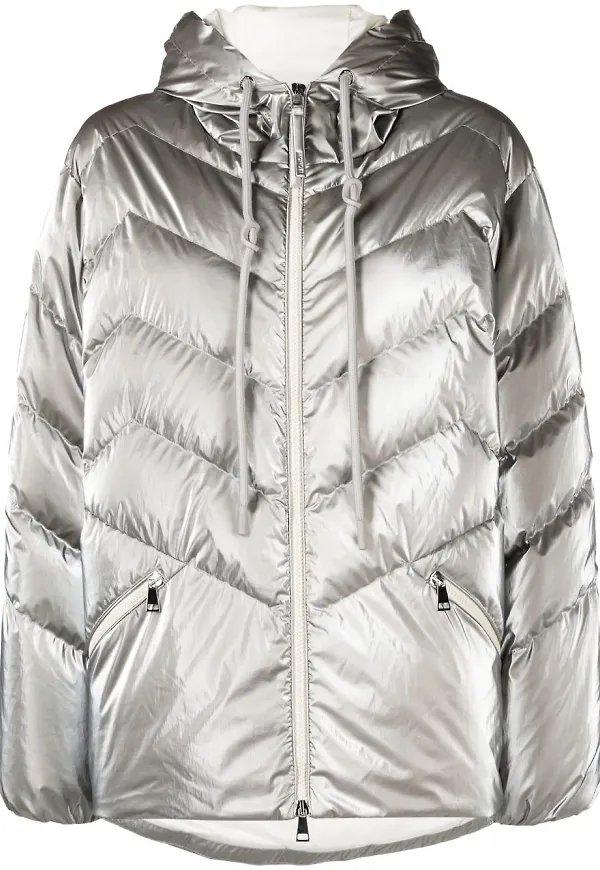 Moncler chevronquiltad vadderad jacka - Grå