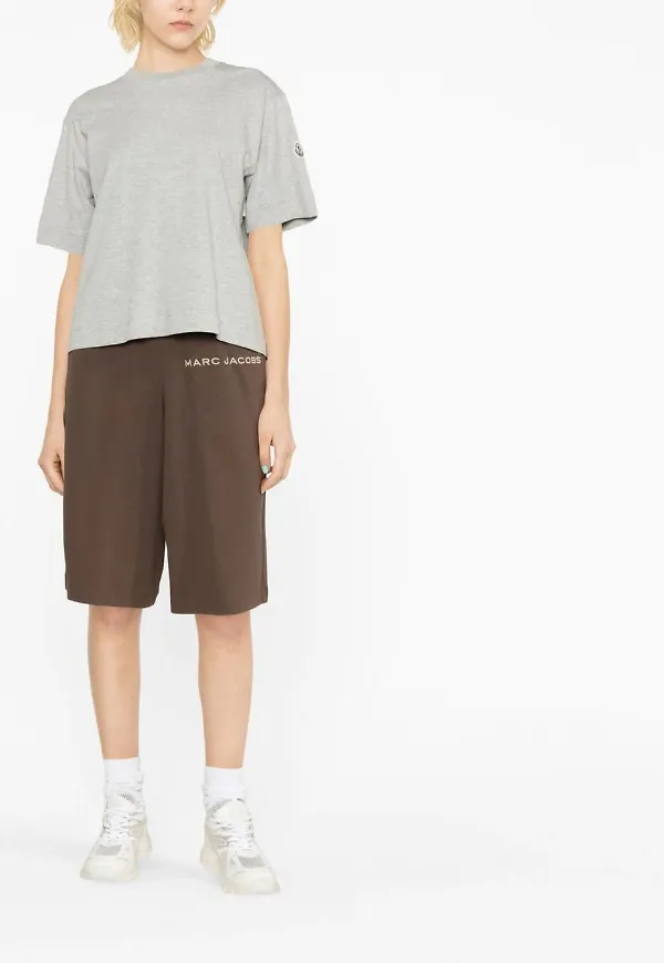 Moncler crew neck stripe-embellished T-shirt - Grå