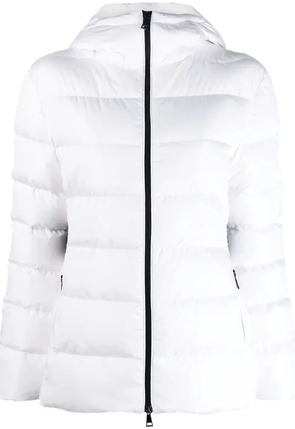 Moncler Dera vadderad jacka med dragkedja - Vit