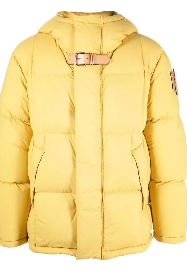 Moncler dunjacka med huva - Gul