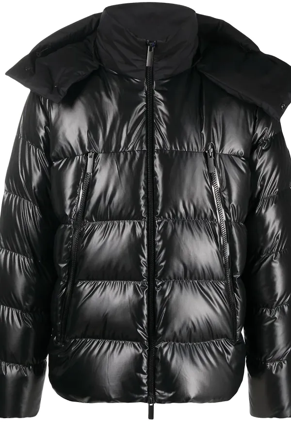 Moncler dunjacka med huva - Svart