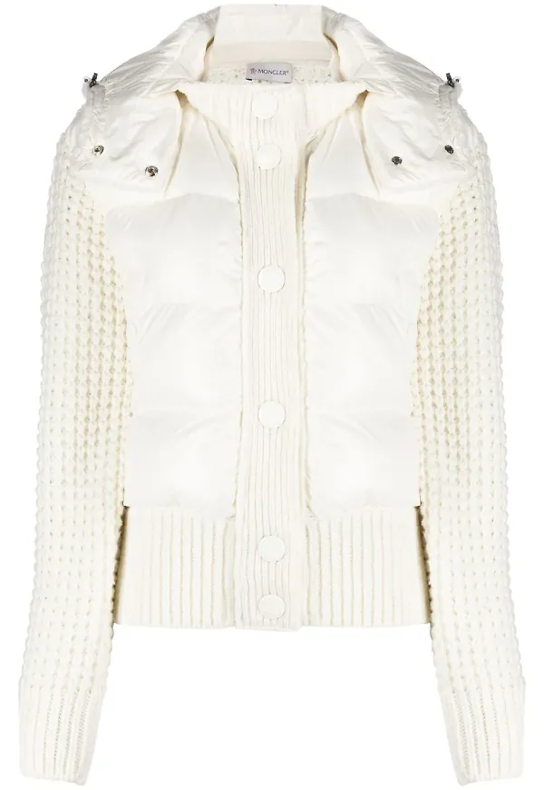 Moncler dunjacka med huva - Vit