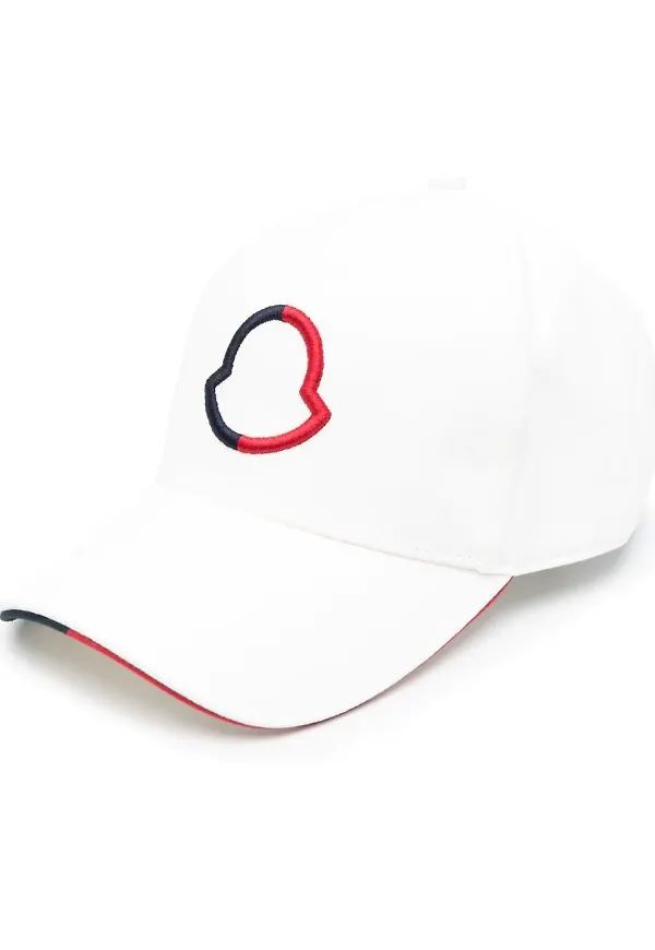 Moncler embossed-logo cotton cap - Vit