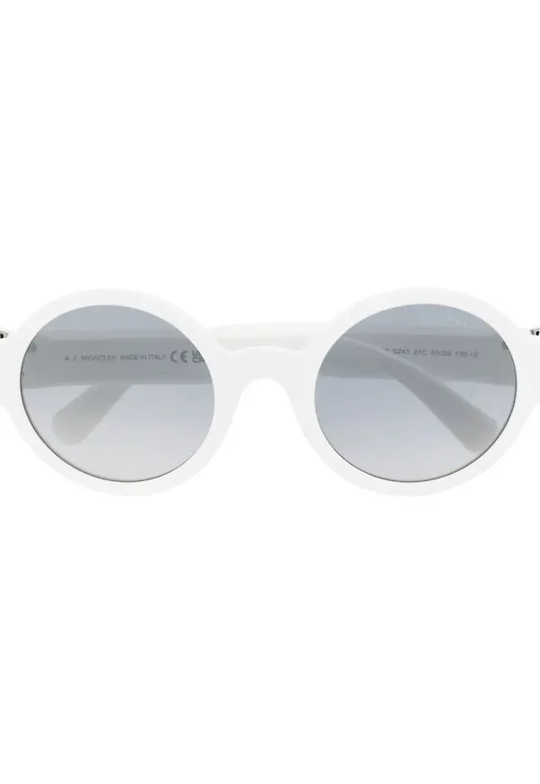 Moncler Eyewear Atriom runda solglasögon - Vit