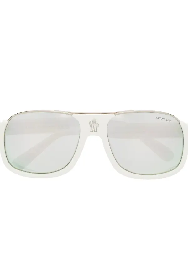 Moncler Eyewear fyrkantiga tonade solglasögon - Vit