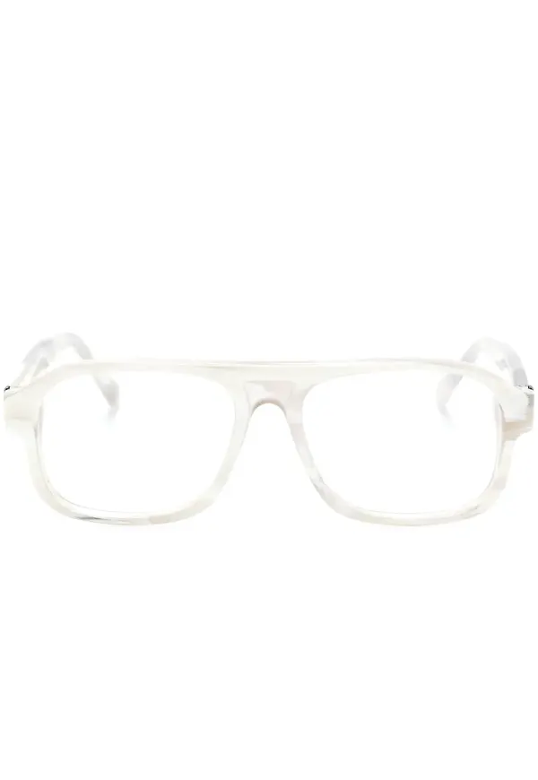Moncler Eyewear ML5198 001 fyrkantiga glasögon - Grå