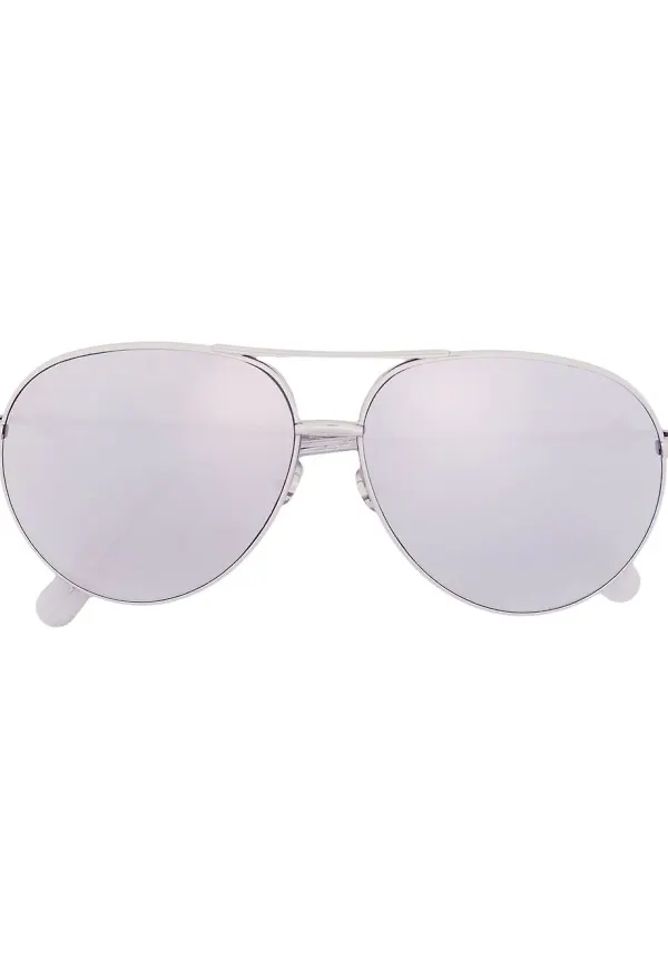 Moncler Eyewear pilotsolglasögon med spegelglas - Silverfärgad