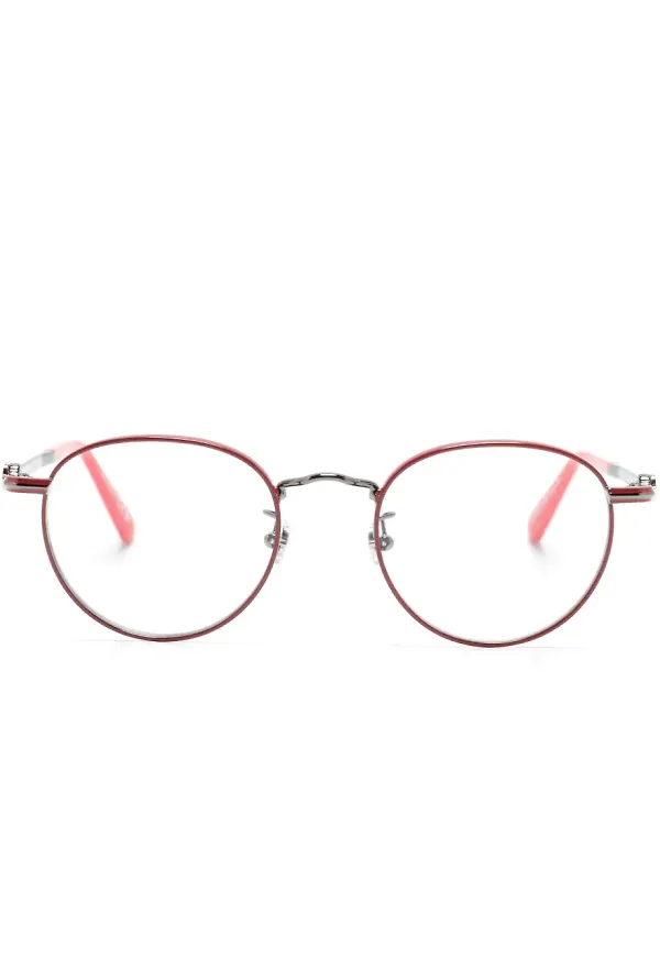 Moncler Eyewear runda glasögon - Röd
