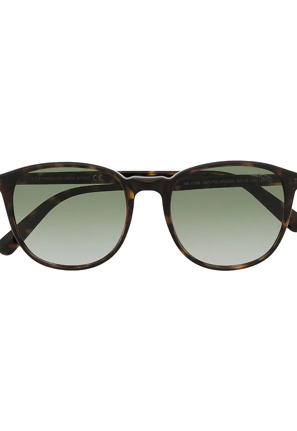 Moncler Eyewear sköldpaddsfärgade solglasögon - Brun