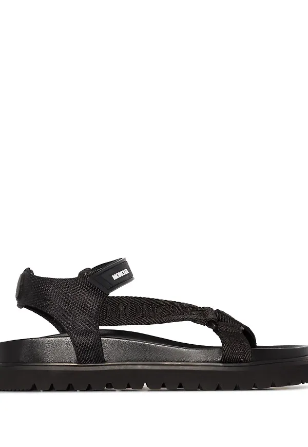 Moncler Flavia platta sandaler - Svart