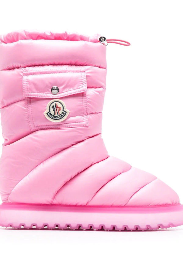Moncler Gaia vadhöga snökängor med ficka - Rosa