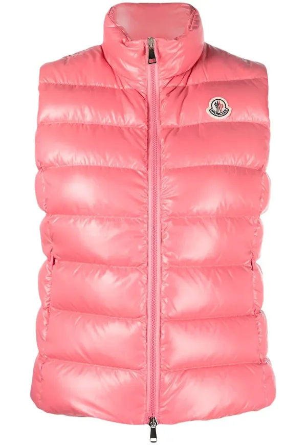 Moncler Ghany vadderad dunväst - Rosa