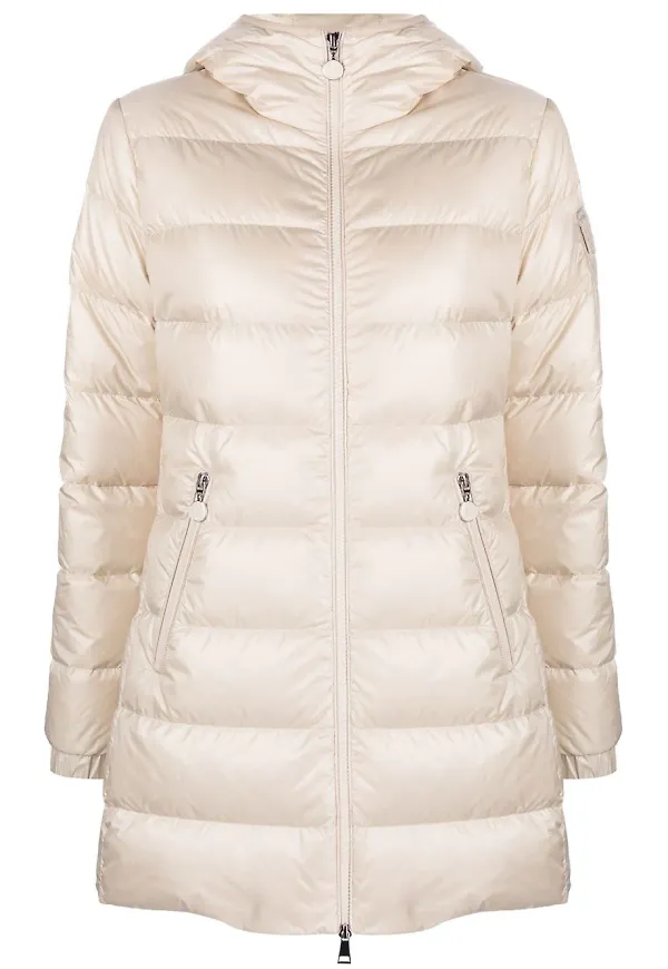 Moncler Glements quiltad jacka med huva - Neutral