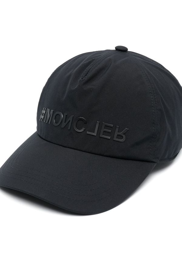 Moncler Grenoble basebollkeps med präglad logotyp - Svart
