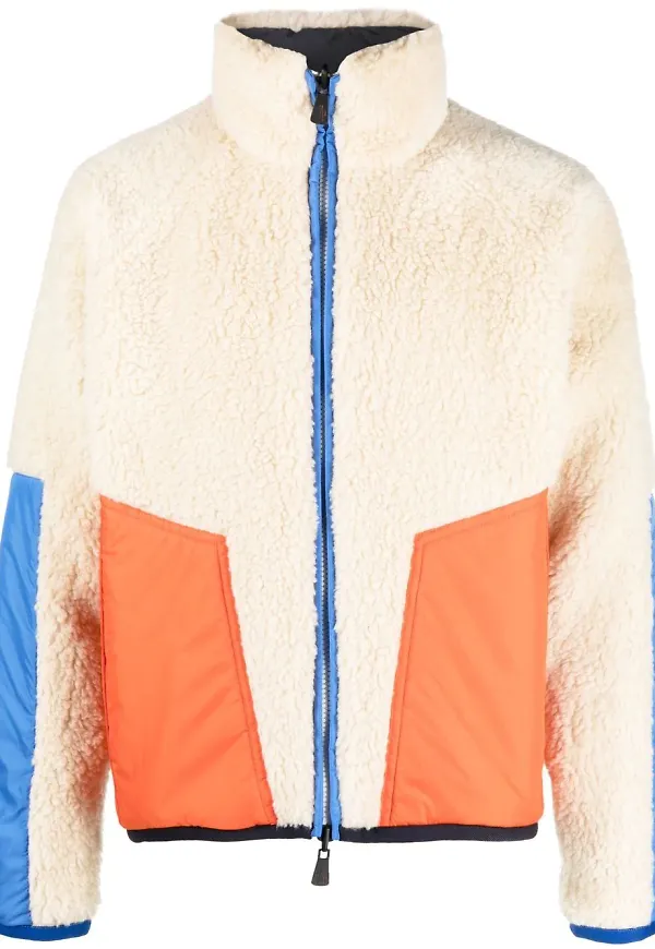 Moncler Grenoble fleecejacka med färgpanel - Neutral