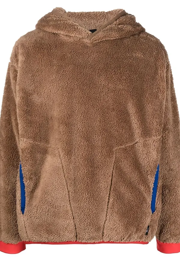 Moncler Grenoble fleecetröja med huva - Brun