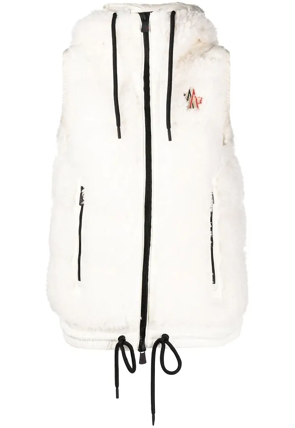 Moncler Grenoble fleeceväst - Vit