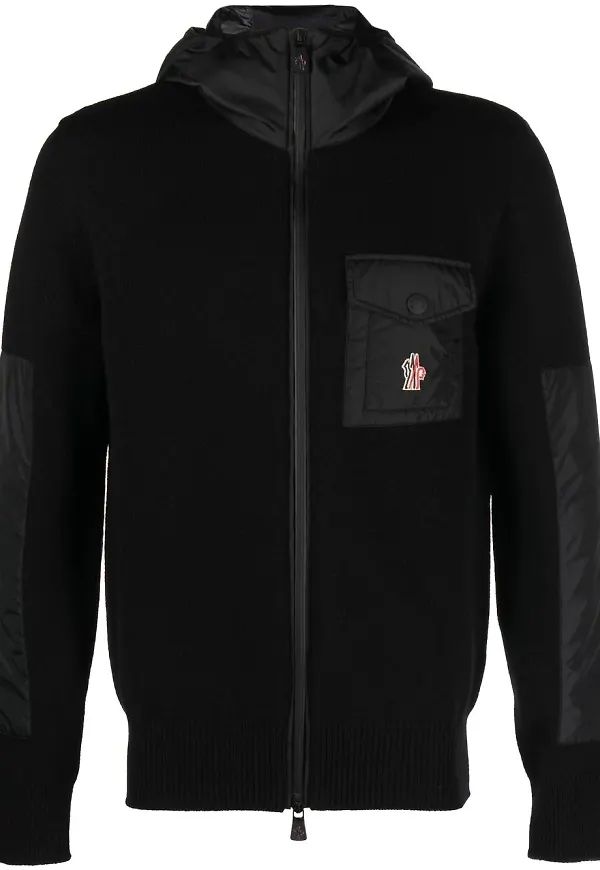 Moncler Grenoble jacka med dragkedja - Svart