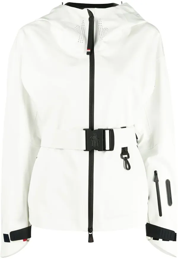 Moncler Grenoble jacka med dragkedja - Vit