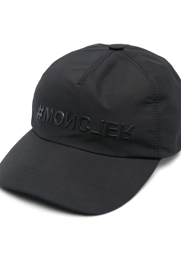 Moncler Grenoble keps med logotyp - Svart